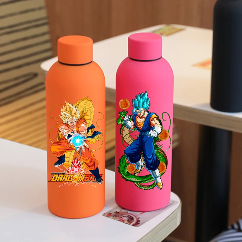 Dragon Ball 500ML Stainless Steel Thermos Cup Goku 4color Double Layer Vacuum Rubber Paint Sport Small Mouth Ice Water Bottle view 2