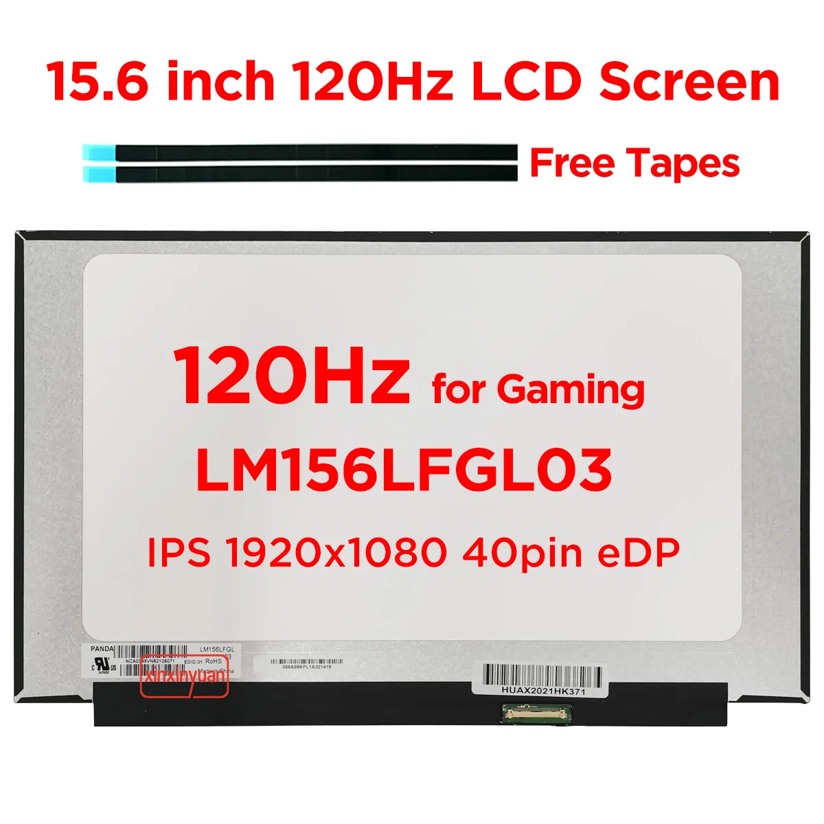 

15.6" 120Hz Laptop LCD Screen LM156LFGL03 02 For ASUS FX95G FX90J VX60G MSI GL65 9SDK-080RU Display Replacement 1920x1080 40pin