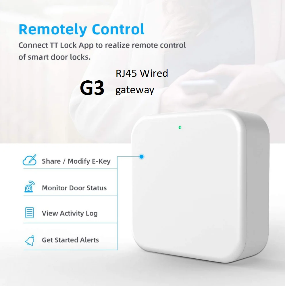 

G3 TTlock Smart Lock Gateway Connector Wifi Bridge Bluetooth compatible To RJ45 Ethernet Remote Control Unlock