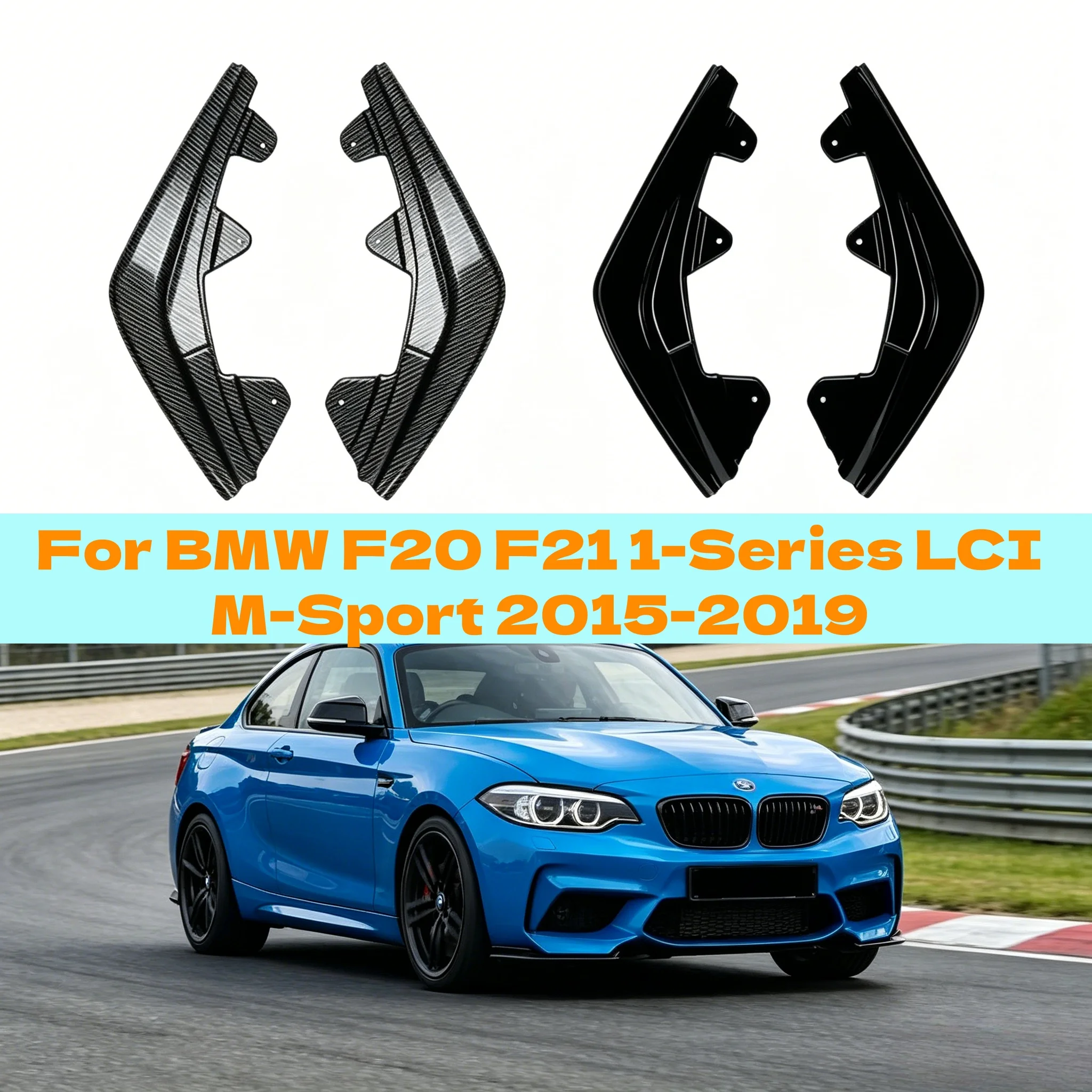 Auto-Heckstoßstangen-Seitensplitter Seiten-Diffusor Spoiler Tuning Bodykit für BMW F20 F21 1er LCI 2015-2019 M-Sport