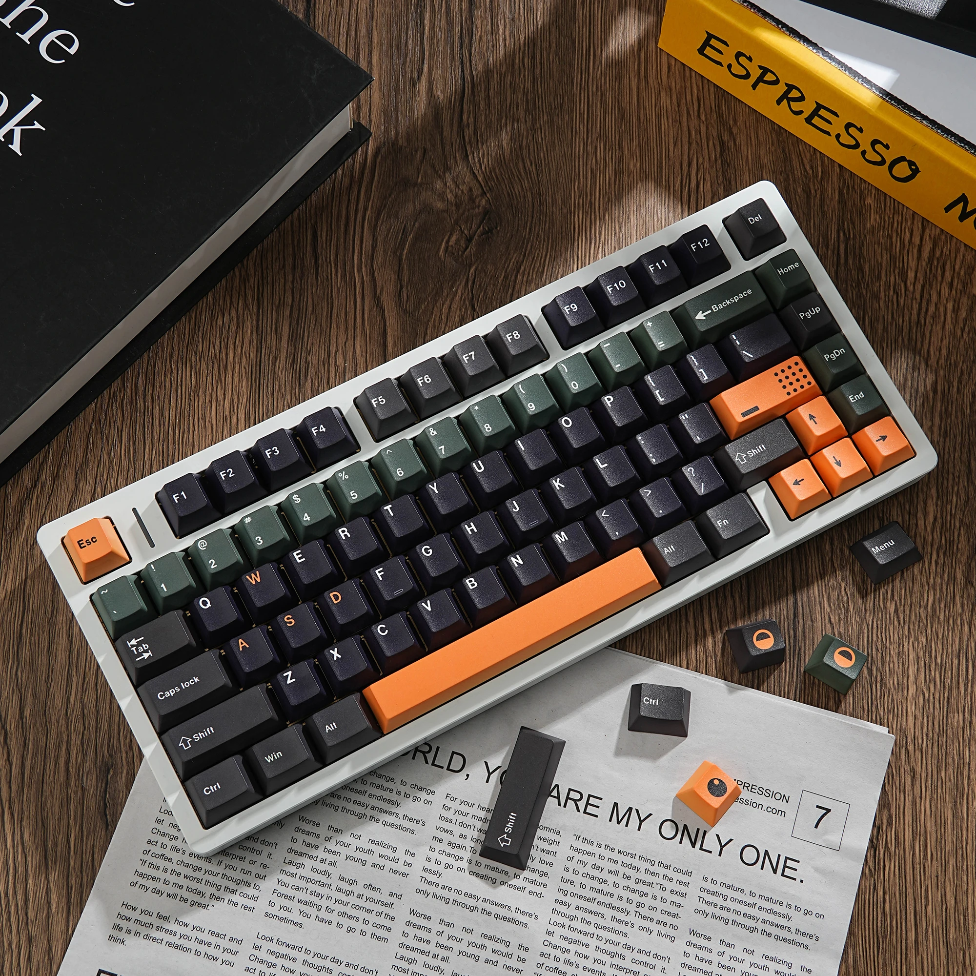 

143 Keys PBT Cherry MX Keycap Set - Korean English Russian German Spanish French ABNT2 Resonance for Gaming Mechanical Keyboard