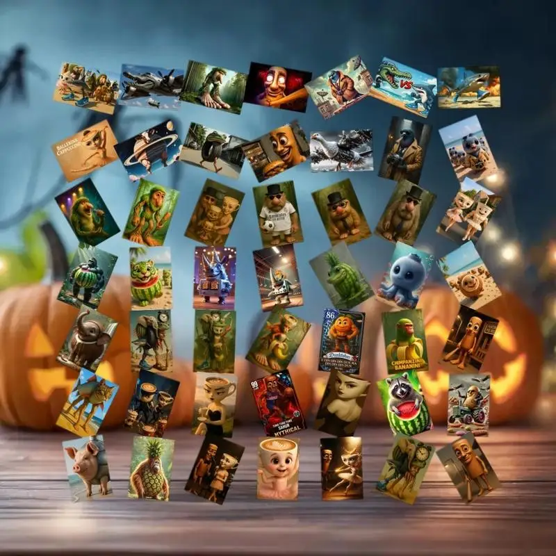 50 قطعة/المجموعة مجردة AI ملصقات TungTungTung Sahur ملصقات Tralalero ملصقات للثلاجات البخارية زجاجات مياه