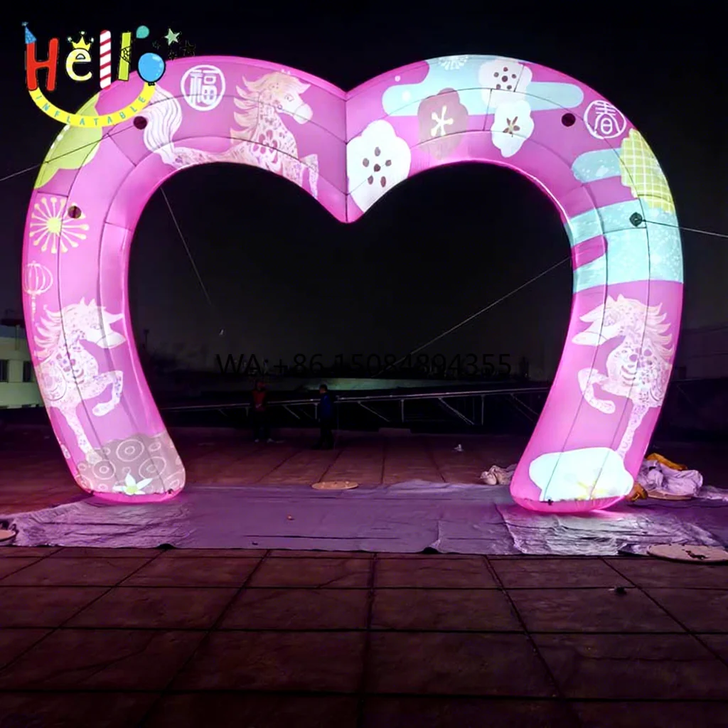 Customizable Inflatable love Arch with Electric Air Pump and Multi-Color for Event Decor