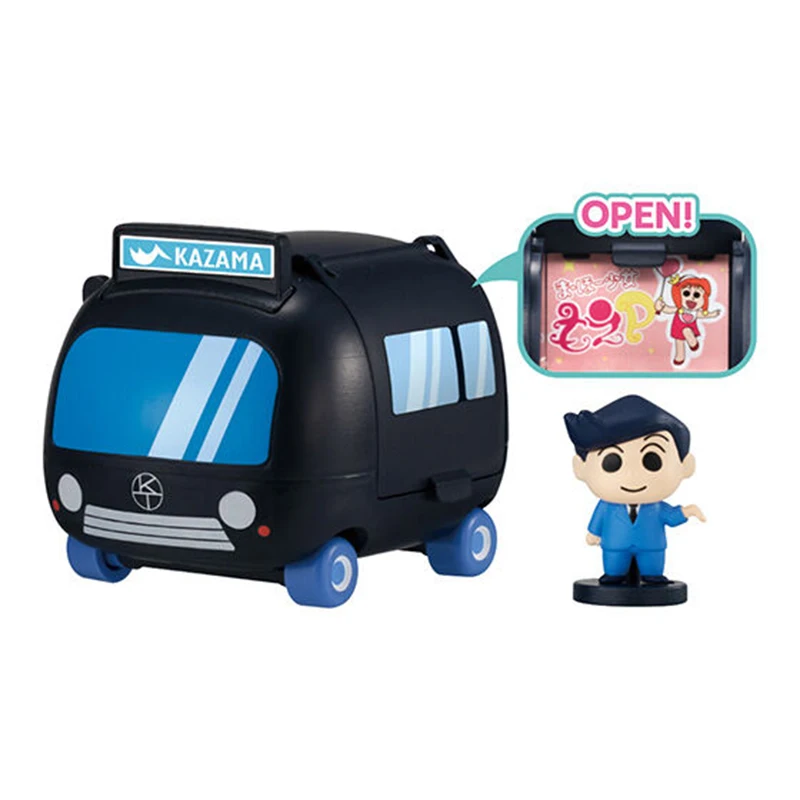 4 unids/set Original Bandai Crayon Shin-chan diseño de coche 2 huevos retorcidos Anime figura de acción modelo juguetes regalo para cumpleaños