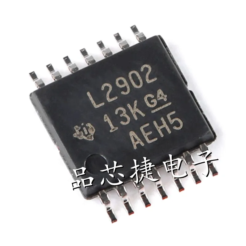 10pcs/Lot LM2902PWR Marking L2902 TSSOP-14 Quad, 26V 1.2-MHz 2mV Offset Voltage Operational Amplifier