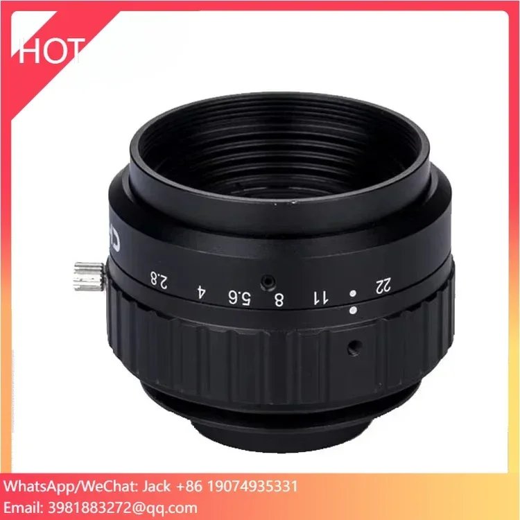 Lensa Kamera Compact Line Scan 40mm, Ukuran Gambar 43.2mm, F2.8, 4k7u, 0.1X, M37xP0.75, V-mount