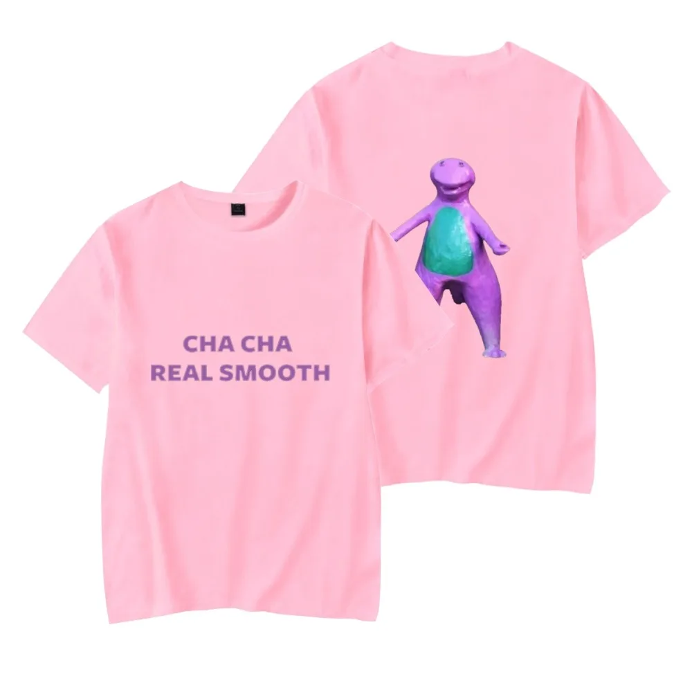 Cha Cha-T-shirt à Manches Courtes et Col Ras du Cou pour Homme et Femme, Streetwear Décontracté et Amusant, Harajuku