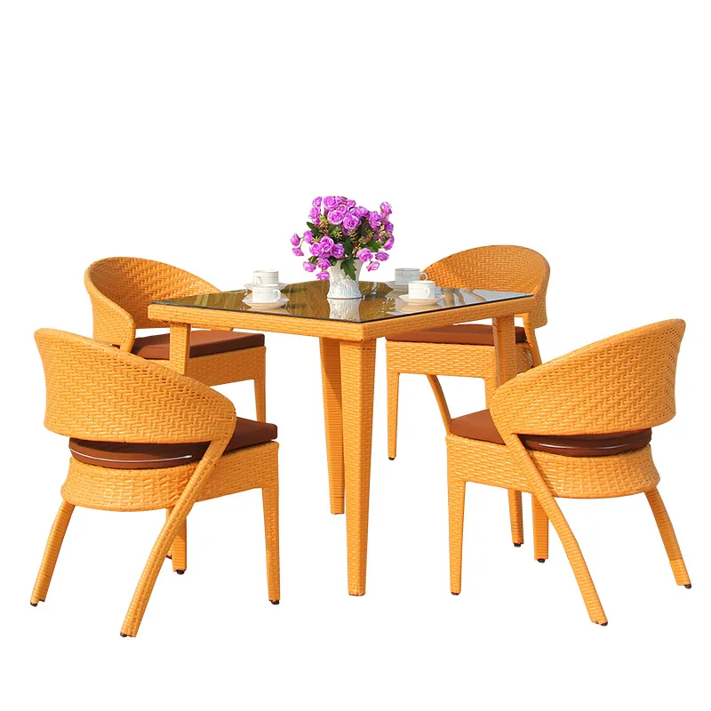 Outdoor Table And Chair With Umbrella Rattan Chair Balcony Leisure Courtyard Garden Furniture Set Outside Furniture