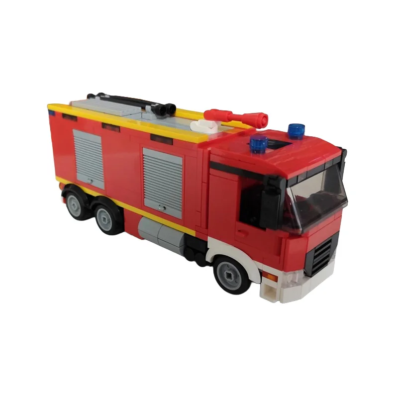 366ピース輸送タンク消防車MOCカスタマイズモジュラービルディングブロックブリック子供向け人気シンプルクリエイティブDIYホリデートイギフト