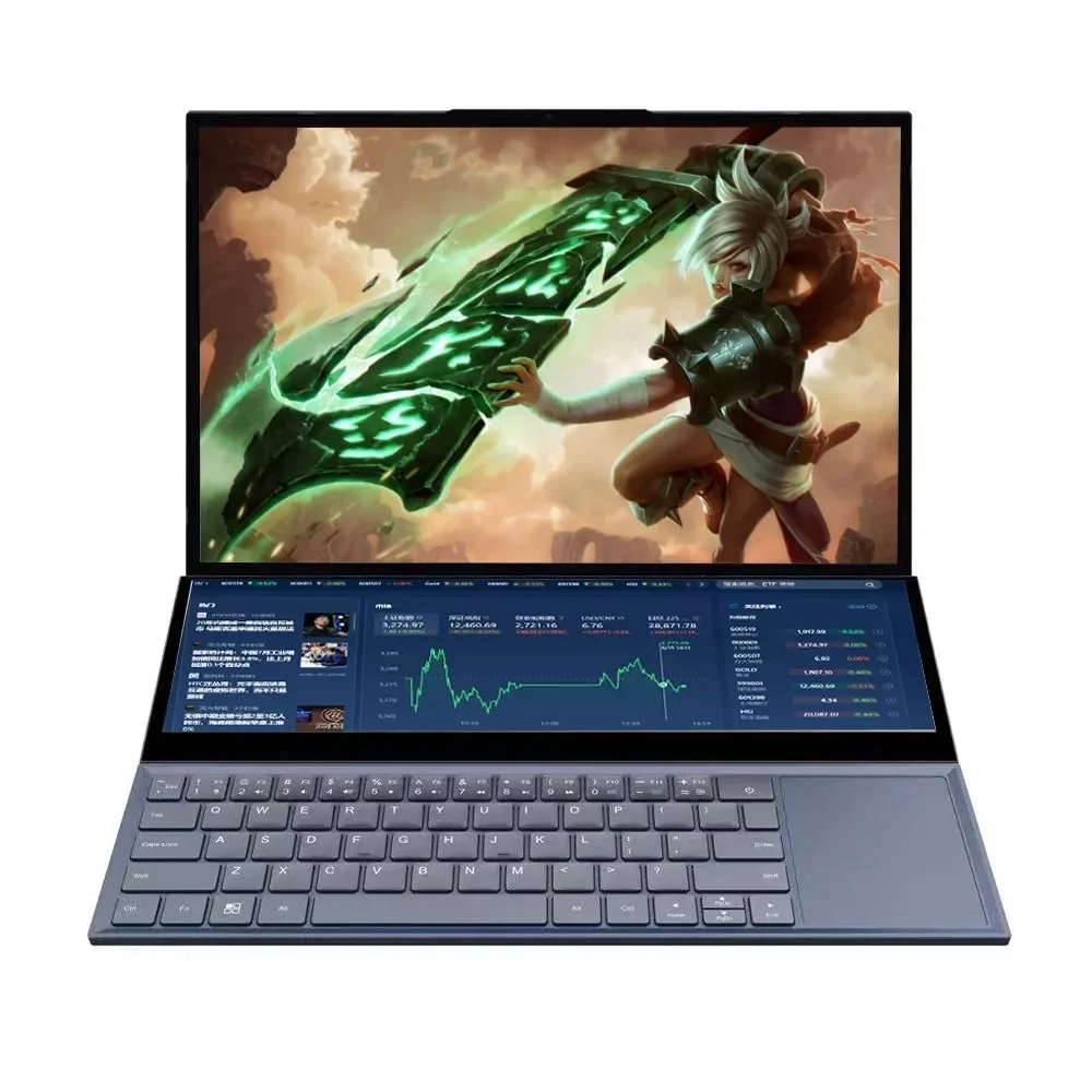 

Brand New 16.1+14.inch Dual Screen Laptops Core I7 Touch Screen Laptop Metal Computer PC