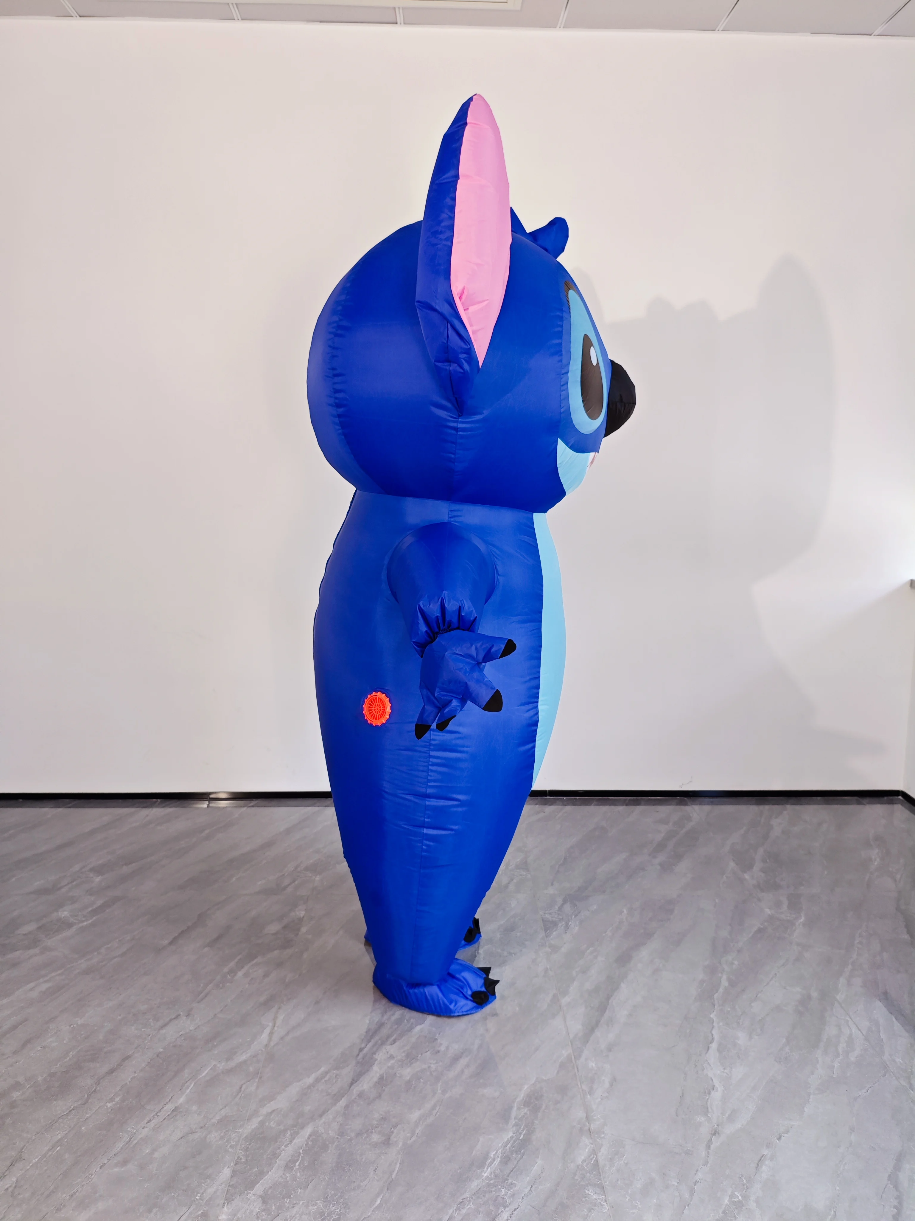 Disfraz Inflable de Stitch Azul, Personaje de Anime y Dibujos Animados, Disfraz de Cosplay para Adultos, Trajes de Cosplay para Caminar, Disfraces para Fiestas de Halloween y Navidad
