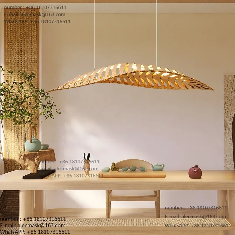 

Wabi-sabi style dining chandelier, designer art hall, dining room, dining table, bar light, living room