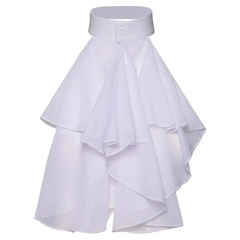 

Хэллоуин, французская рубашка в стиле ретро, вышитый кукольный воротник, средневековая мужская одежда, женская кружевная белая рубашка с искусственным воротником, галстук-бабочка