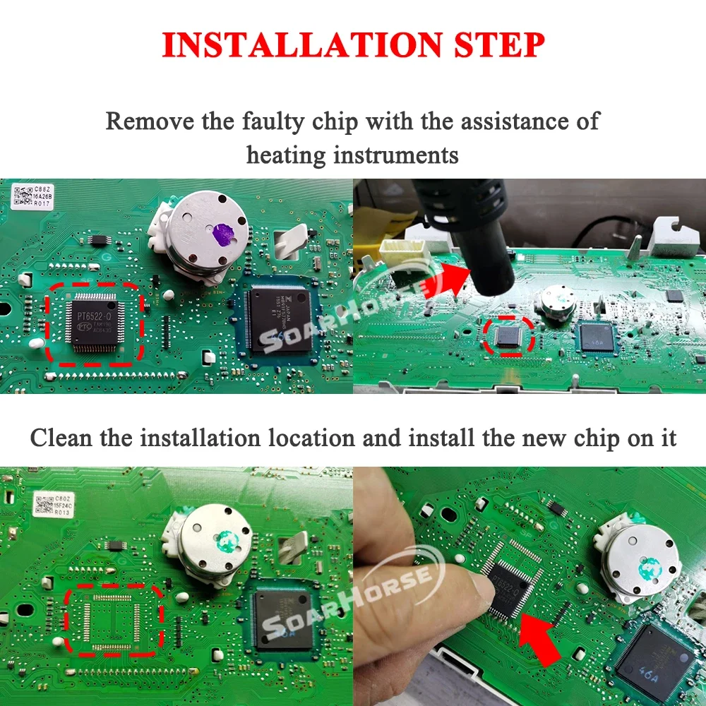 마쯔다 CX3 DK 2 데미오 DJ 3 악셀라 BM BN 용 자동차 대시 속도계 계기판 블랙 스크린 오류 수리 IC 칩 전원 모듈 PT6522Q