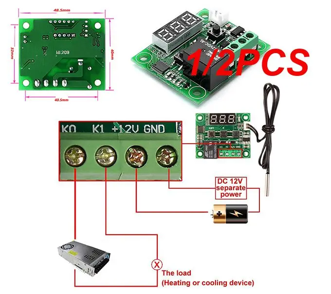 

W1209 DC 12V температура отопления охлаждения термостат для контроля температуры