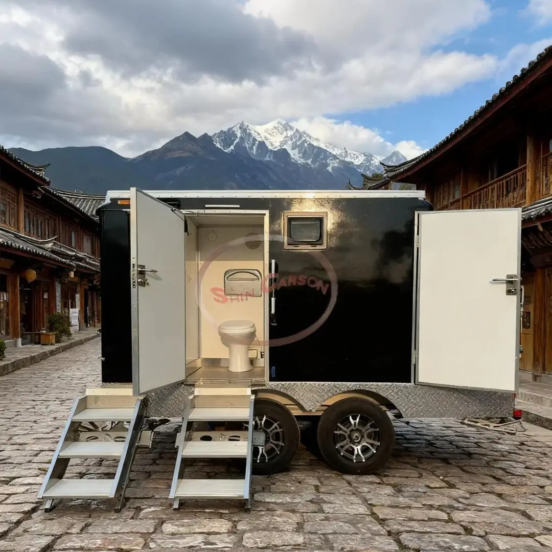 Compact Lightweight Towable Portable Toilet for Camping RV Accessories Public Restroom Solution