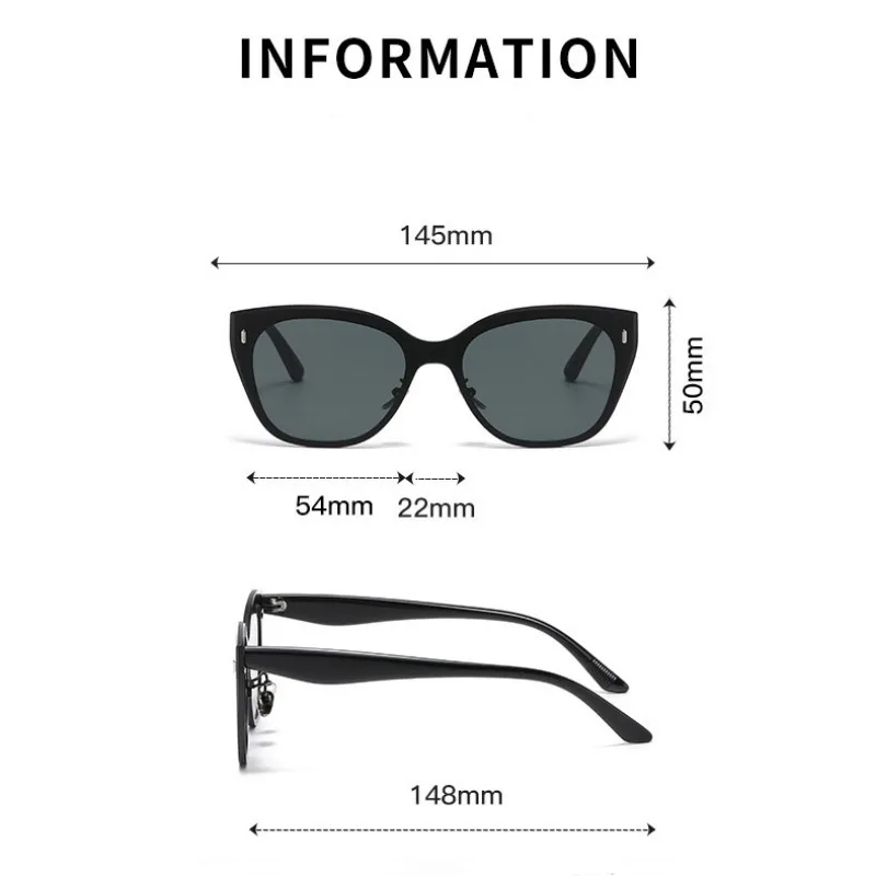 KLASSNUM خمر إطار كبير عين القط النظارات الشمسية النساء الفاخرة العلامة التجارية تصميم واقية من الشمس ظلال موضة 2025 نظارات شمسية مكافحة UV400