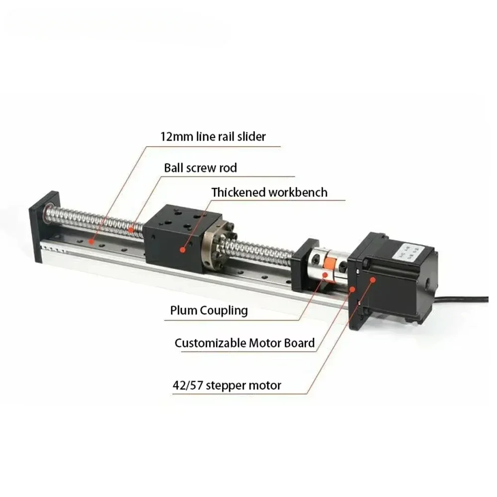 SFU1605 Precision Ball Screw Linear Guide Shaft Actuator Module Slide Table Rail Motion With 57 Stepper Motor Nema23 Heavy Load