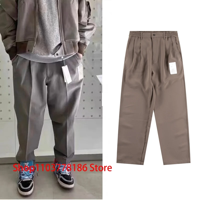 

Unisex Vertical Solid Color N.HOOLYWOOD Casual Suit Pants Japan Street Fashion Labelling All-match Microconical Trousers