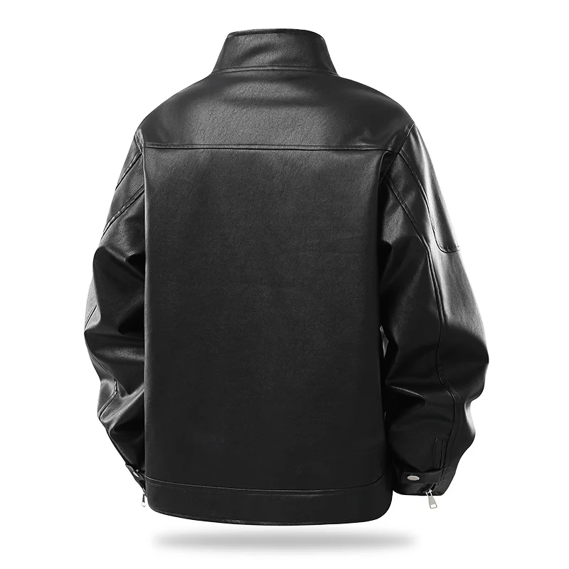 الأمريكية شارع العليا الرجعية بو الجلود Jaet الرجال فضفاضة تنوعا العصرية دراجة نارية Jaet الشباب الورك معطف Faion عارضة