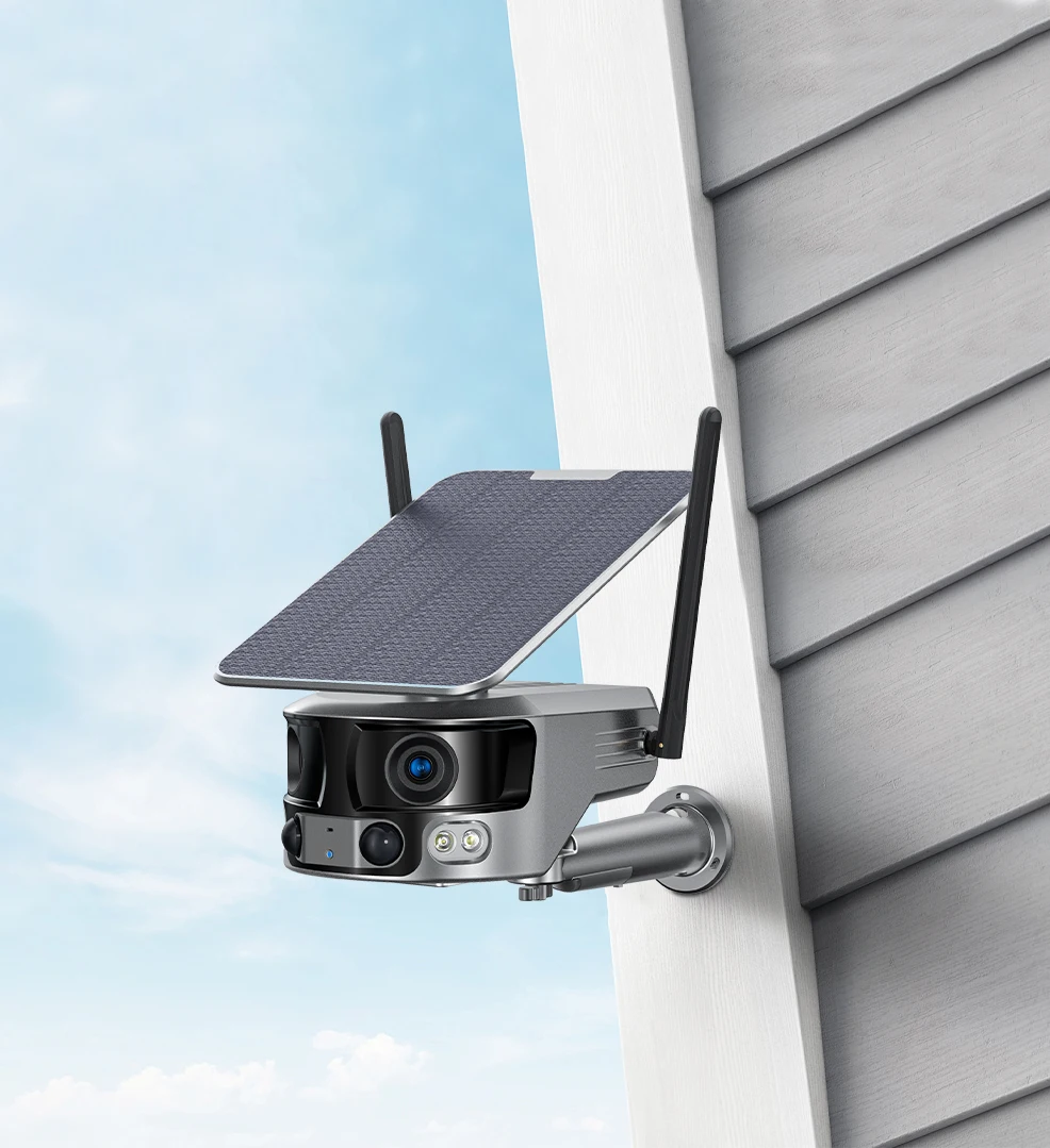 أحدث كاميرا مراقبة خارجية تعمل بالطاقة الشمسية 4k 8mp Wifi 4g قابلة لإعادة الشحن تعمل بالطاقة الشمسية كاميرا خارجية تعمل بالطاقة الشمسية 4k
