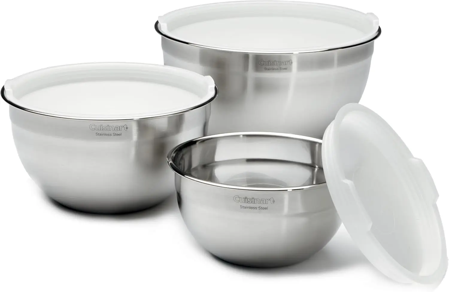 Mixing Bowl Set, Stainless Steel, 3-Piece, CTG-00-SMB