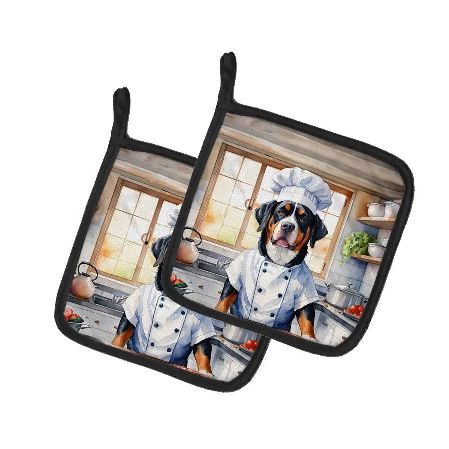 

Большая швейцарская горная собака, пара подставок для кастрюль, кухонные термостойкие подставки для кастрюль, наборы горячих подушечек для духовки для приготовления горячих принадлежностей