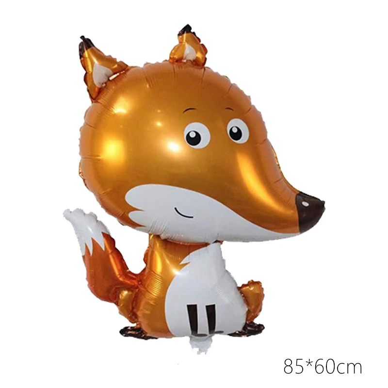 1pc Cartoon Animal Foil Balloons fox lion bear squirrel Globos Air Balloon Birthday Party Decorations Kids Inflatable Toys