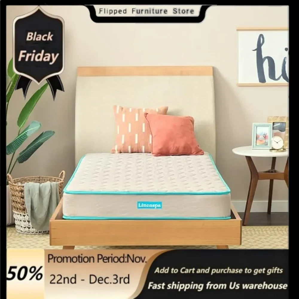 6 Inch Mattress for Youth or Kids Bed,  Guest Bedroom - Durable and Breathable Support - Affordable - Twin XL Size