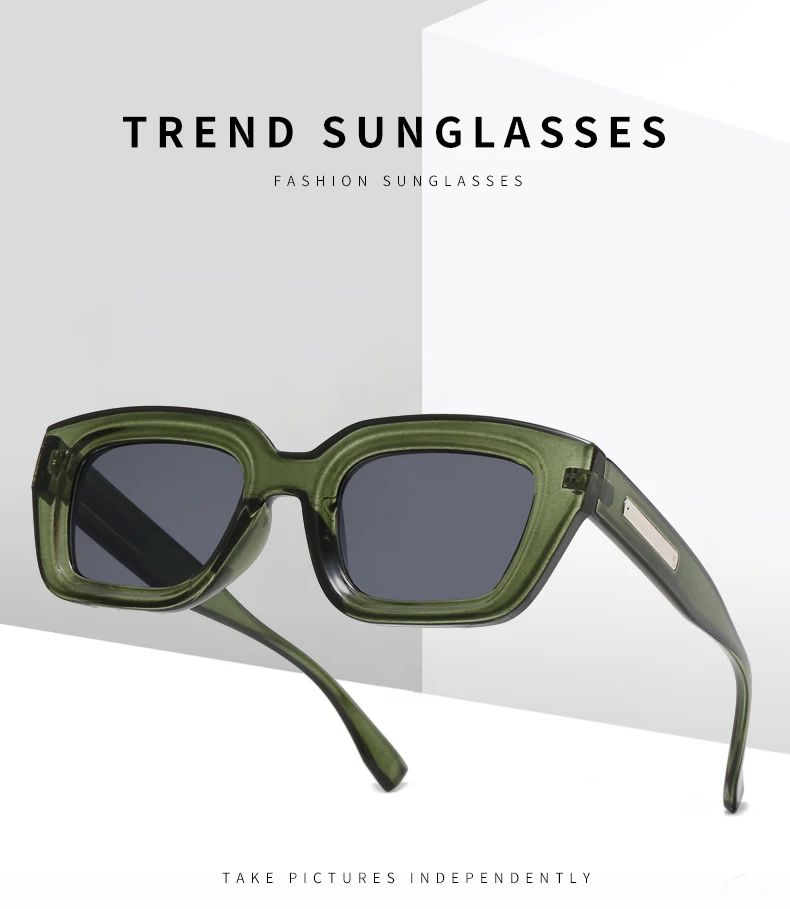 

Fashion box personality sunglasses INS style Street style fashion UV400 sunglasses for unsix