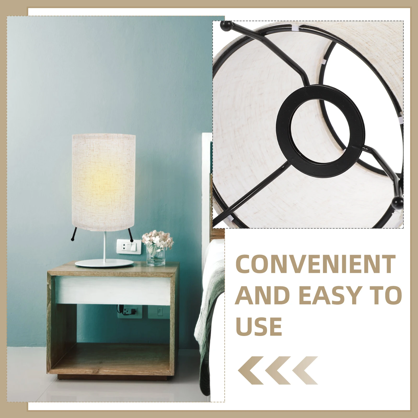 

Replacement Linen Lampshade Cylinder Modern Table Lamp Floor Light Part Compatible with E27 Socket Home Decorative Fabric Lamp