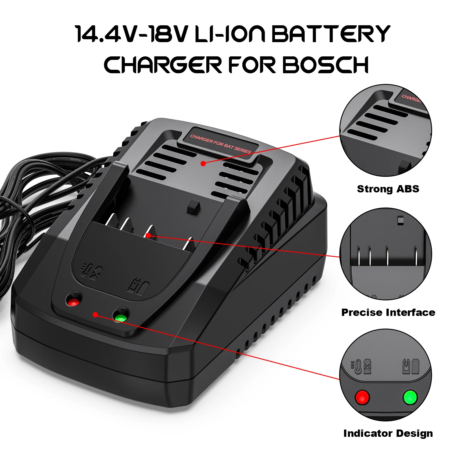 For Bosch 18V Battery 6000mAh Electric Drill Rechargeable Li-ion Battery BAT609 BAT609G BAT618 BAT618G BAT614 Tool Battery