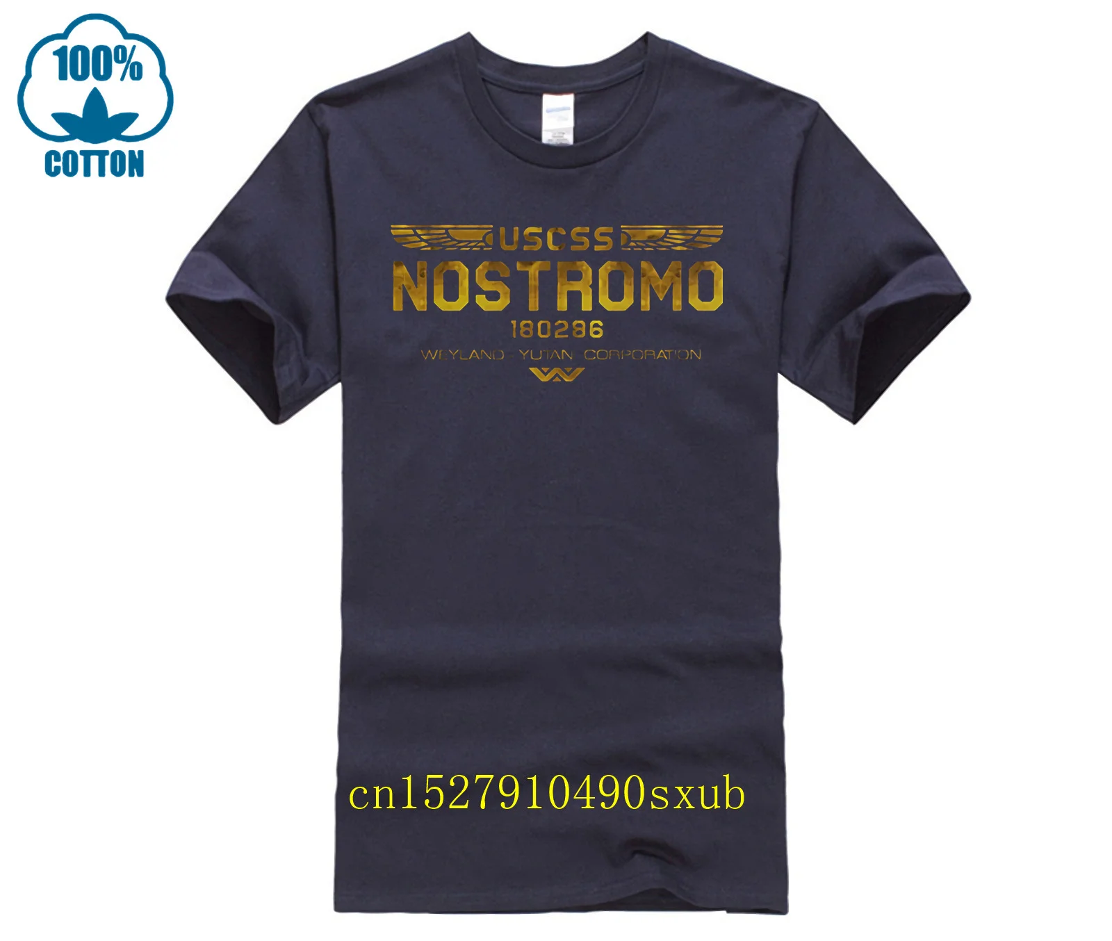 Uscss Nostromo 180286 t-Shirt men Prometheus Alien Weyland Yutani printed Tee Shirt adult summer T-Shirt t-shirts, Plus size