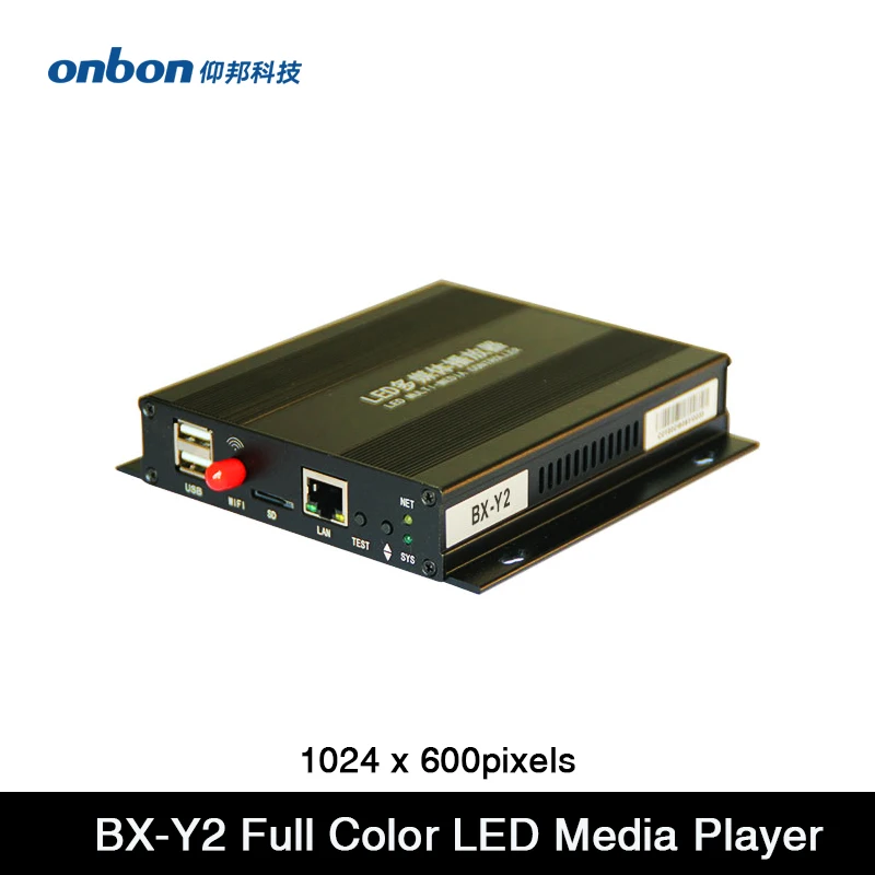 

Onbon BX-Y2 / BX-Y2L / BX-C2 Wi-Fi асинхронный полноцветный светодиодный контроллер 1024*600 пикселей USB-порт Видео мультимедийный плеер