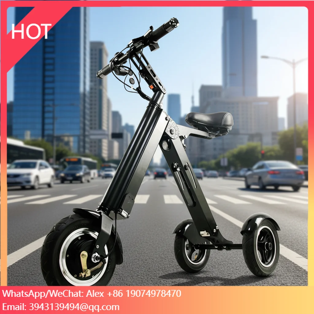 

Ultra-Lightweight Aluminum Alloy Compact Commuter Electric Disabled Mobility Scooter Portable Foldable Urban Tricycle For Adult