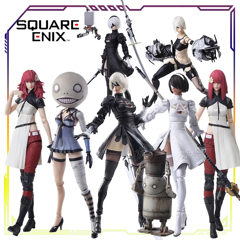 

SQUAREENIX Original BRING ARTS NieR: Automata Series 2B\Popola\Devola\artificial Life, Keni Аниме Фигурка Модель Игрушки