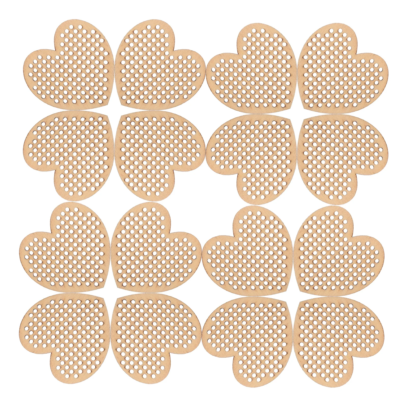 

20pcs Heart Shaped Wood Slices Durable Lightweight DIY Craft Project Embellishments Blank Wood Discs Decorations