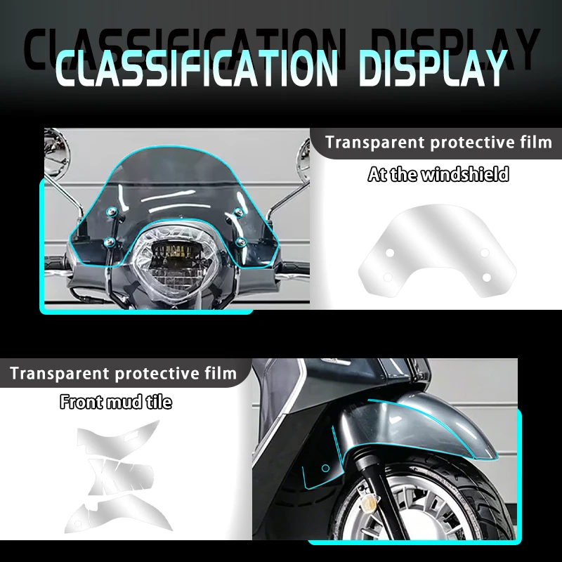 For SYM Fiddle 150 2026 Invisible Car Cover Film Complete Set Of Transparent Protective Stickers For The Body Accessories