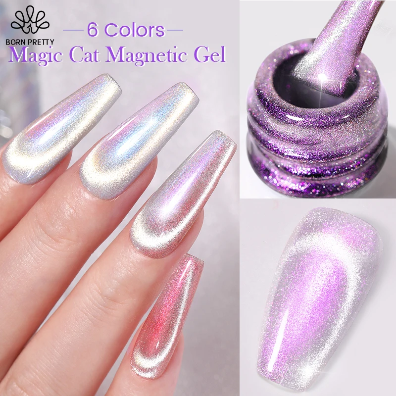 

10ML Shining Moonlight Cat Magnetic Gel Nail Polish Sparkling Sequin Nail Polish Semi-permanent Women Fingernails Decoration