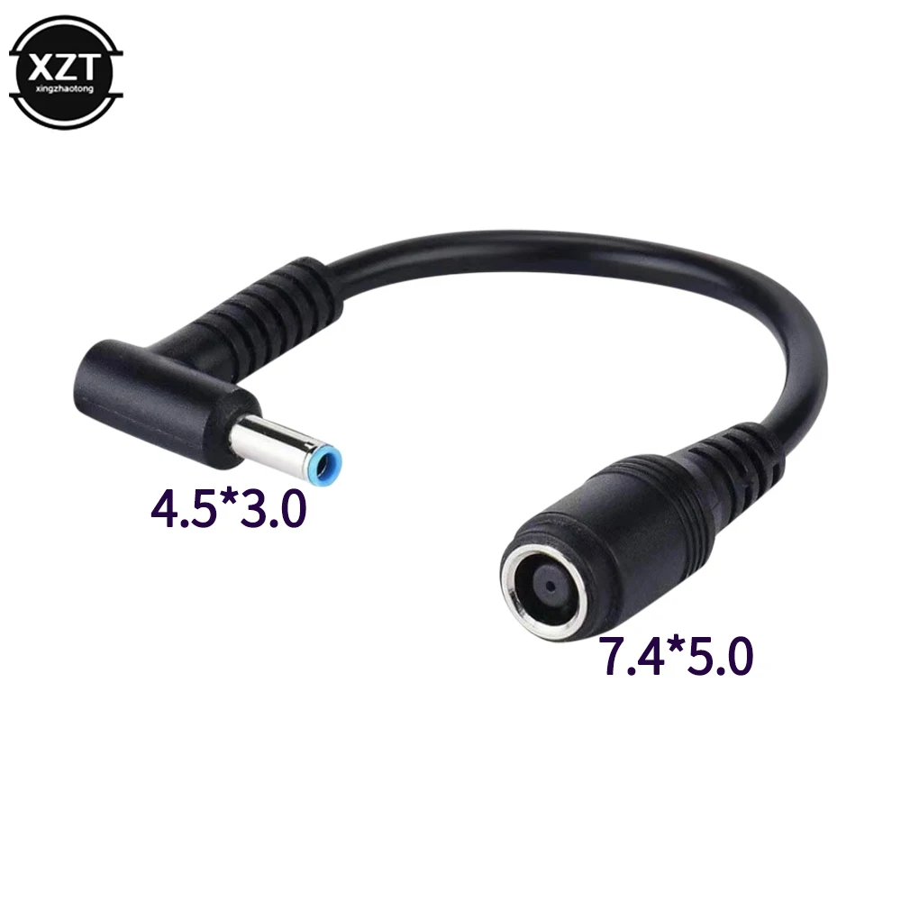 1 szt. 7,4 mm do 4,5 mm konwerter ładowarki prądu stałego świetny zamiennik adaptera DC kabel łączący do HP Dell niebieskie porady