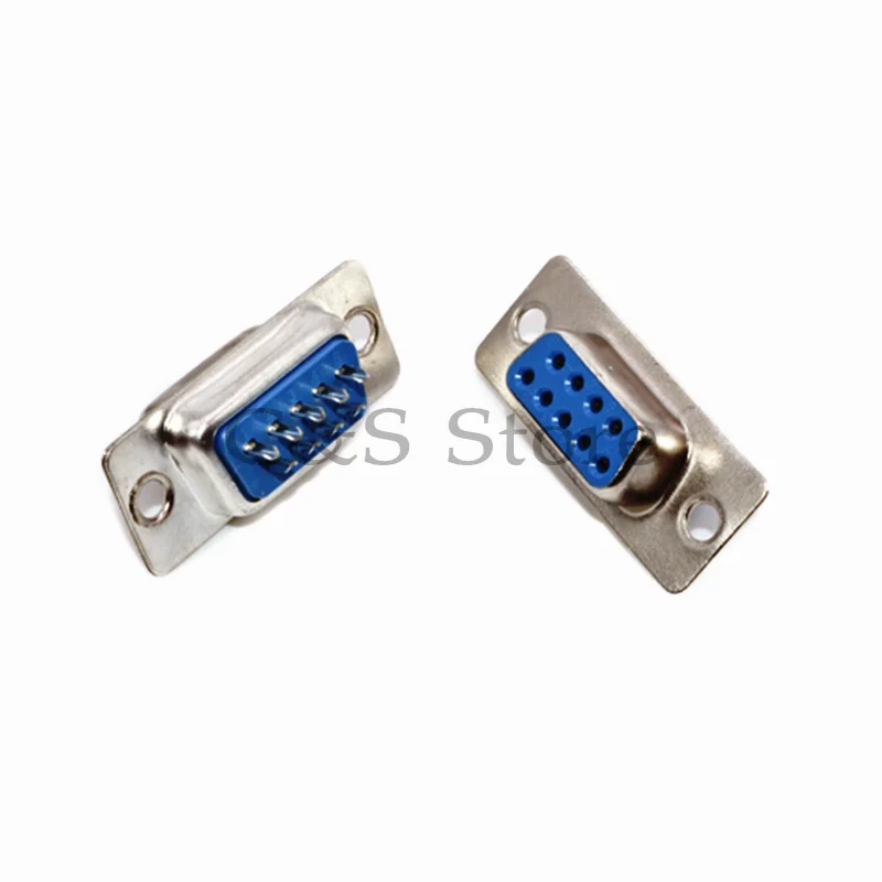 10PCS DB9 Female Male PCB Mount serial port Connector Solder Type D-Sub RS232 COM CONNECTORS 9pin socket 9p Adapter FOR PCB