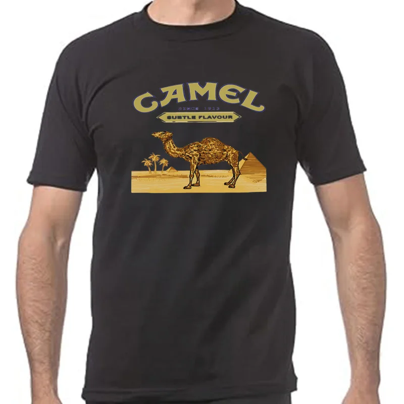 Kamel Zigaretten Camiseta Modo O-Ausschnitt Camiseta Poliéster Kurzarm