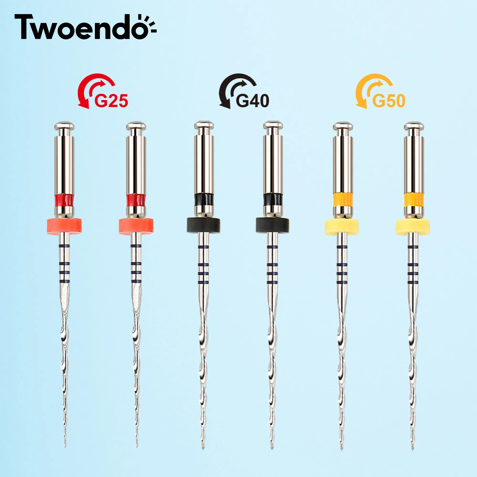 Twoendo Dental Rotary Reciprocating Files Endo NITI File Dental One Files Dentistry Endodontic Instrument
