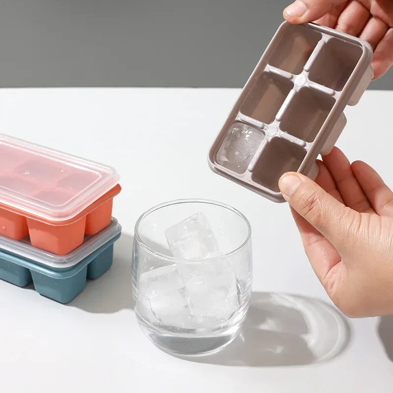 Ice cube  household silicone ice tray refrigerator ice box small  cube box reusable silicone mold