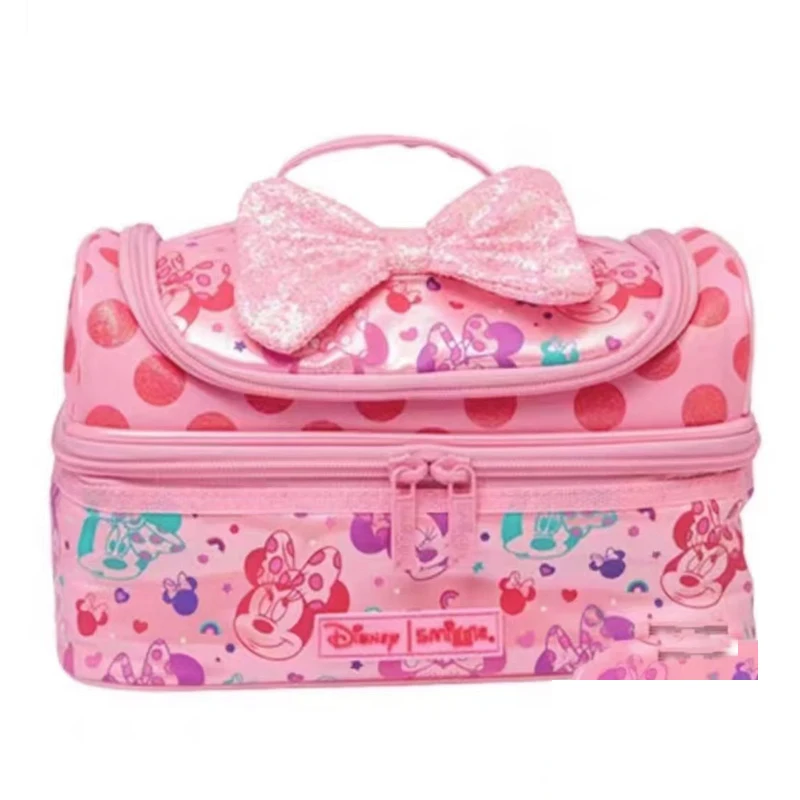 Australian Smiggle Backpack Disney Pink Minnie Medium Cartoon Hat Bag Pink Shaped Backpack Children'S Backpack Set