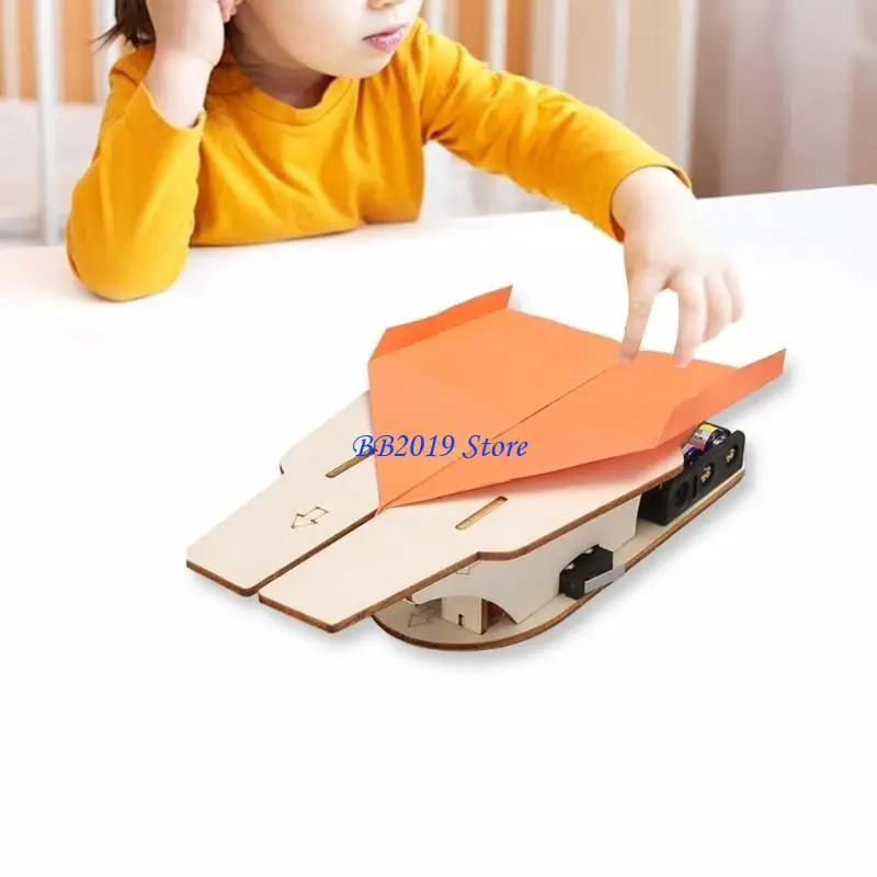Q0KB Practical Educational Paper Airplanes Launchers Set Portable Accessory for Kids Science and Technology Projects