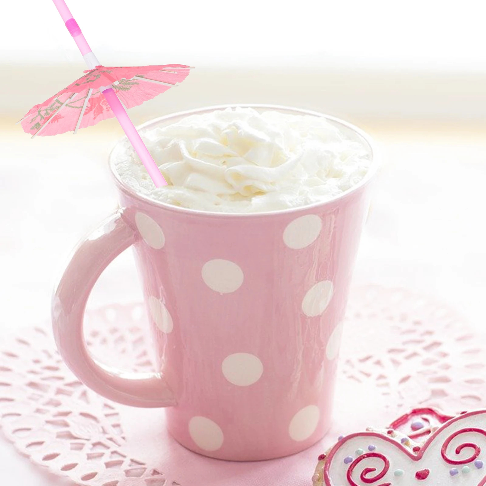 

50pcs Disposable Straws Premium Paper Materials Safe Practical Party Drink Cold Beverages Enjoyable Unique