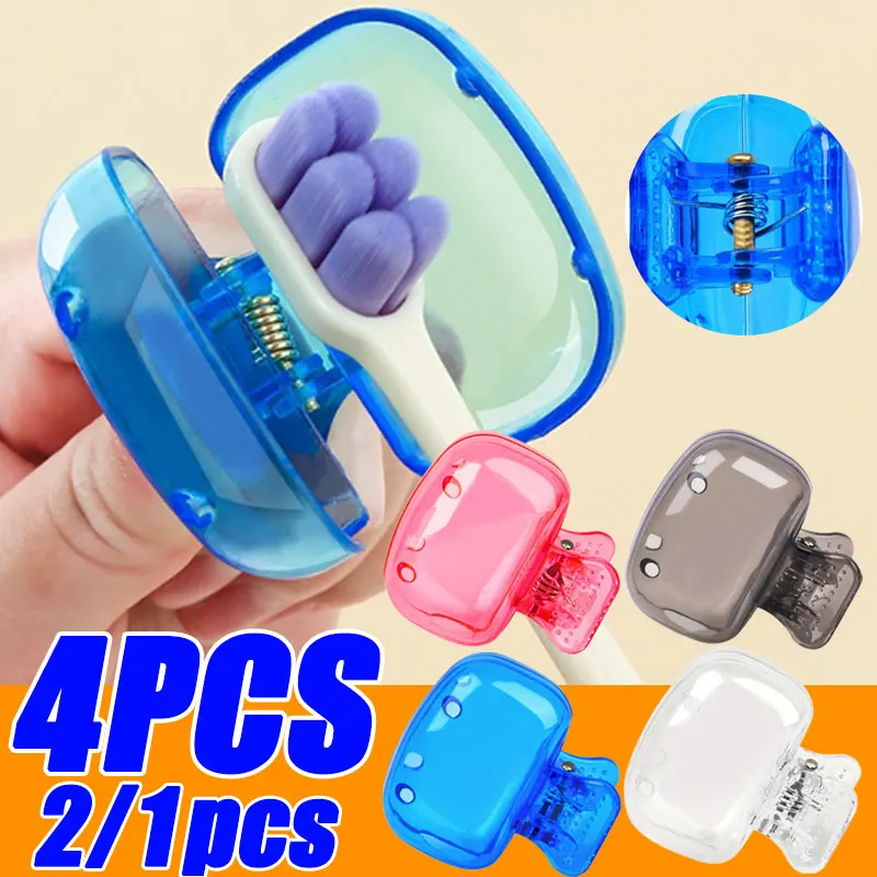 

4/1PCS Toothbrush Head Cover Clips Portable Plastic Toothbrush Dustproof Protector Covers for Travel Camping Bathroom Accessory