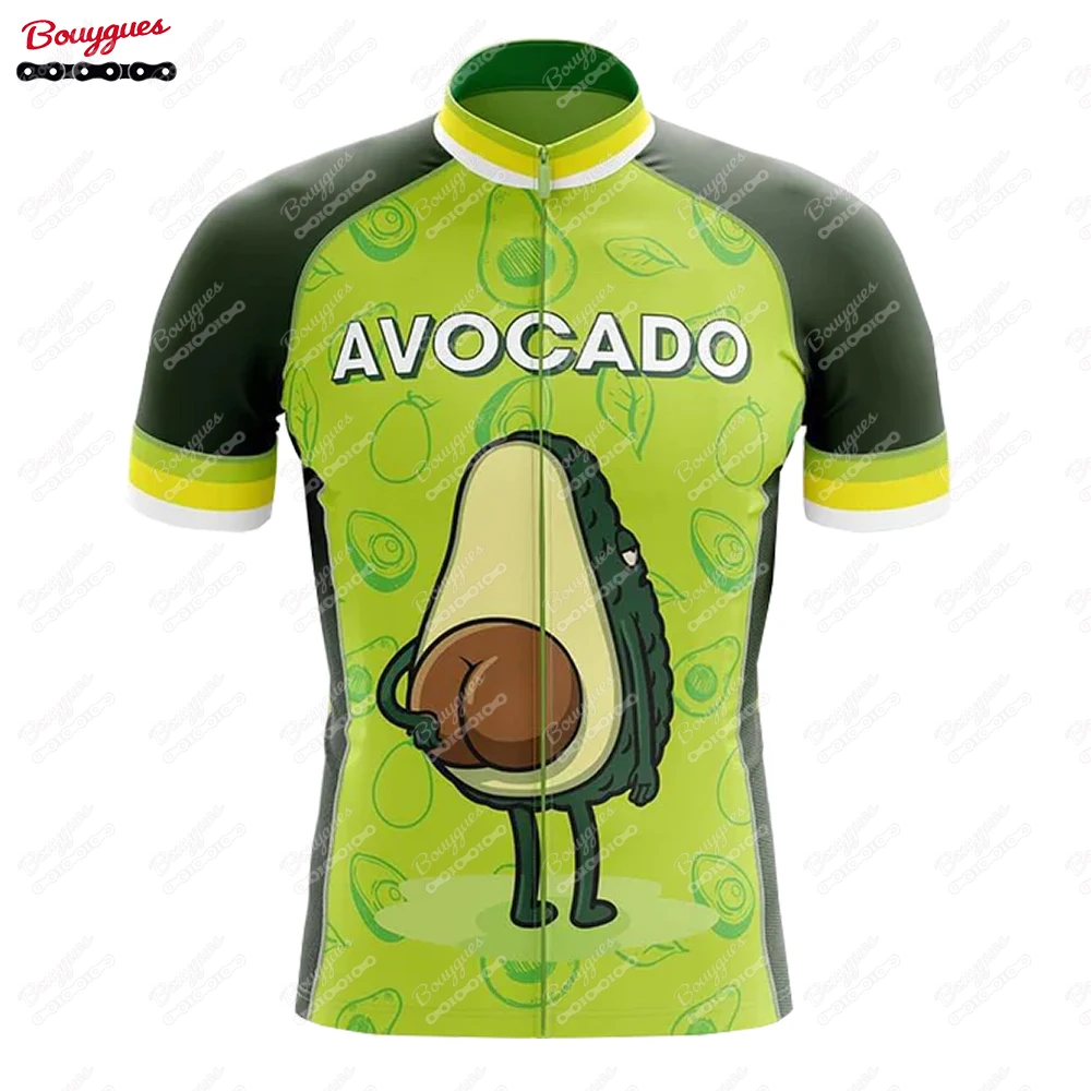 Fruit Series Cycling Jersey for Men Short Sleeve Reflective MTB Maillot Downhill Pro Team Mountain Bicycle Clothing New