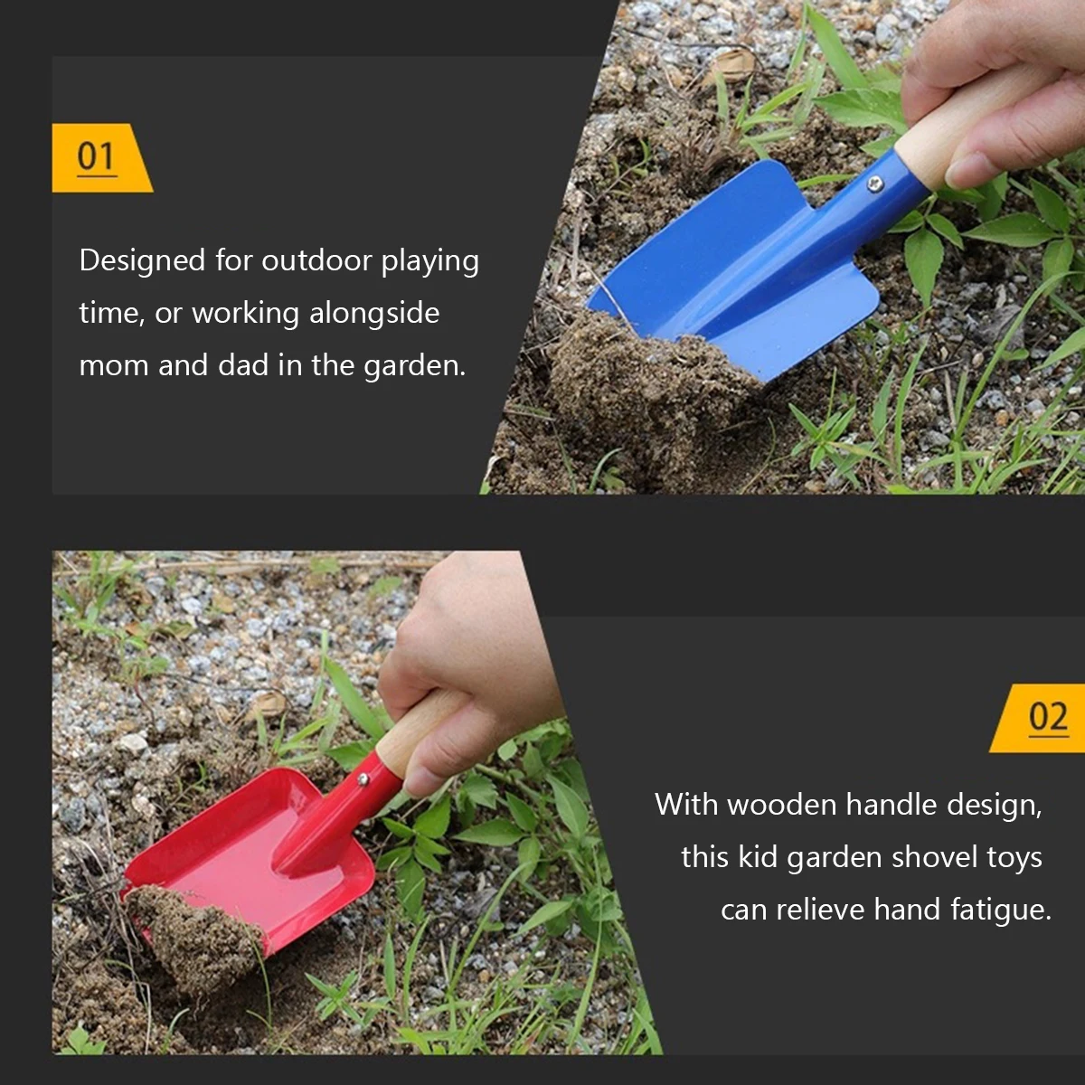 Garden Tool Set Shovel Kid Gardening Planting Rake Home Tools for Transplanting Child